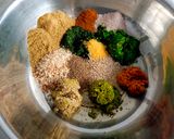 A picture of step 2 of Ubadiyu / Matka Undhiyu.