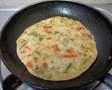 A picture of step 4 of High Protein Sattu & veggies Uttapam.