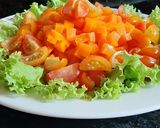 Foto del paso 10 de la receta: Pollo a la naranja🍊 con arroz verde 🍚🥬y Ensalada colour🥗