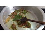 A picture of step 2 of Masur Pulao.