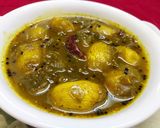 A picture of step 2 of Sour Hog Plum or Amra Chutney.