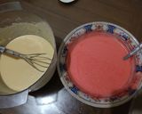 Foto langkah ke 3 dari resep Pukis Lumer Merah Putih.