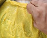 A picture of step 3 of Khandvi.