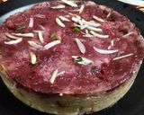 A picture of step 4 of Steamed butterscotch sandesh with strawberry sauce.