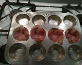 A picture of step 3 of Over Easy Ham & Cheese Cups!!.