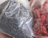 Hình bước làm 1 của món Trà hoa cúc nhiều topping
