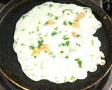 A picture of step 2 of Chawal ka chilla.