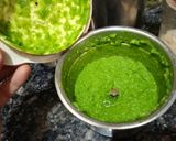 A picture of step 3 of Mooli ke patte ki chutney.