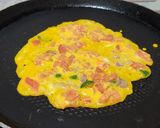 A picture of step 4 of Besan Chilla.