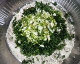 A picture of step 2 of Methi Bajra Flour Dhebra (Gujarati Style).