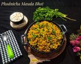A picture of step 7 of Maharashtrian Phodnicha Masala Bhat.