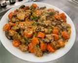 Une image de l'étape 28 de Veau mijoté aux légumes et citron confit.
