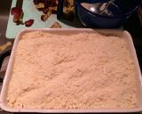 A picture of step 2 of Leftover Kirsch-Cherry crumble.