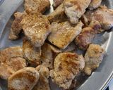 A picture of step 4 of Pork Medallions in a Mushroom and Sherry creamy sauce.