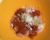 A picture of step 1 of Fried Chicken in Red Sauce.