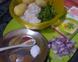 A picture of step 2 of Poha Spinach tikki.
