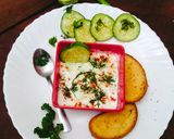 A picture of step 3 of Tzatzuki dip(Lebanese tzatziki dip).