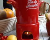 A picture of step 3 of Fruit Chocolate Fondue🍓🍊🥝🍫.