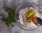 A picture of step 3 of Aloo ke parathe.