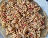 A picture of step 4 of Champion's Breakfast 1.8: Round Huaraches with Scrambled Eggs.