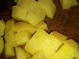 Ñoquis de papa con salsa de pollo