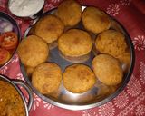 A picture of step 8 of Stuffed bati.