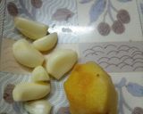 A picture of step 1 of Arvi gosht.