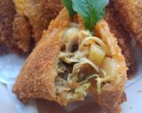 Foto langkah ke 5 dari resep Roti 🍞 isi 🐔 sayur-sayuran.