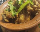 A picture of step 8 of Mughlai badami chicken masala boti.