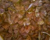 A picture of step 1 of Beef shawarma.