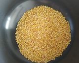 A picture of step 1 of Moong Dal Burfi.