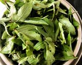 A picture of step 1 of Gongura Chicken (Chicken Cooked with Sorrel Leaves - Andhra Style).