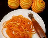 A picture of step 1 of Candied Orange Peels and Candied Orange Slices.