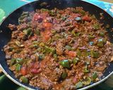 Une image de l'étape 11 de Bœuf épicé aux poivrons verts et tomates.