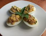 A picture of step 4 of Deviled Eggs with Tuna.