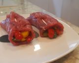 Foto del paso 4 de la receta Rollitos de ternera con pimientos en salsa de vino blanco