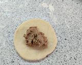 Фото кроку 8 до Жареные пирожки на сковороде с печенкой и мясом.