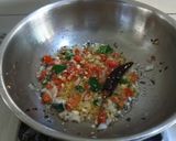 A picture of step 2 of Sprouted moong curry.