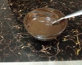 A picture of step 4 of Mango mousse with choco cup.