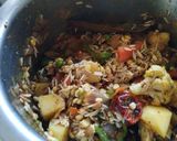 A picture of step 5 of Navratna Shahijahani Khichdi.