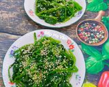 Hình bước làm 3 của món Cải bó xôi trộn mè rang