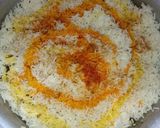 A picture of step 5 of Chanay aloo ki biryani.