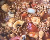 Foto del paso 3 de la receta: Lentejas (de bote) con champiñones 🍄