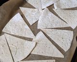 A picture of step 4 of Homemade crispy tortilla wrap dippers.