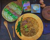A picture of step 5 of Karachi special beef biryani.