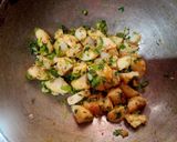 A picture of step 4 of Jeera potato.