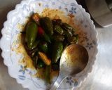 A picture of step 4 of লঙ্কার আচার (green chili's achar recipe in bengali).