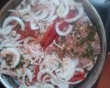 Foto del paso 1 de la receta: Costeletas con colchón de verduras!😍