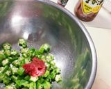 A picture of step 3 of Easy Chilled Pork Shabu Salad with Okra and Umeboshi.
