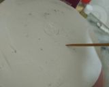 A picture of step 14 of Golden painted choc cake design.....